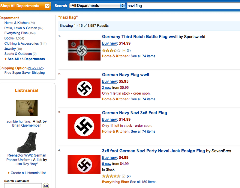 Illustration for article titled Would You Like Some Nazi Flags? Amazon Can Help You With That